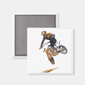 Motorwedstrijd Sport Challenge Silhouet Magneet (Voorkant / Achterkant)