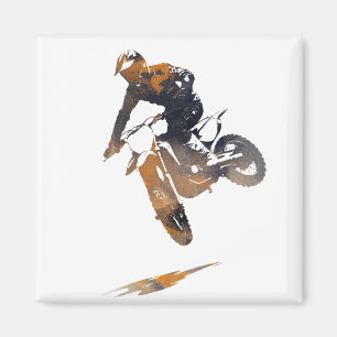 Motorwedstrijd Sport Challenge Silhouet Magneet