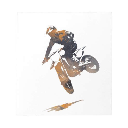 Motorwedstrijd Sport Challenge Silhouet Notitieblok (Voorkant)