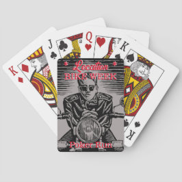 Motorweek Poker Run Aanpasbare Stad Vintage Uiterl Pokerkaarten