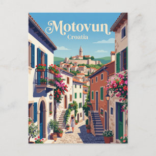 Motovun-steeg Kroatië Briefkaart