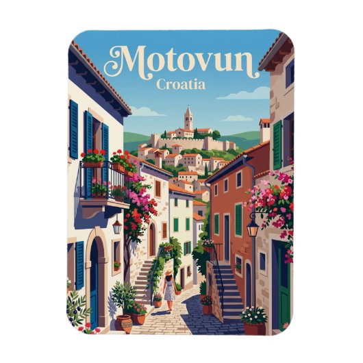 Motovun-steeg Kroatië Magneet (Verticaal)