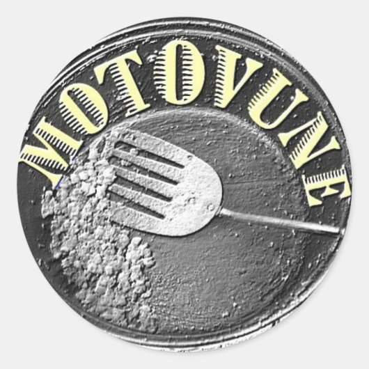 MOTOVUNE hash logo Ronde Sticker (Voorkant)