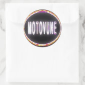 MOTOVUNE neon Ronde Sticker (Tas)