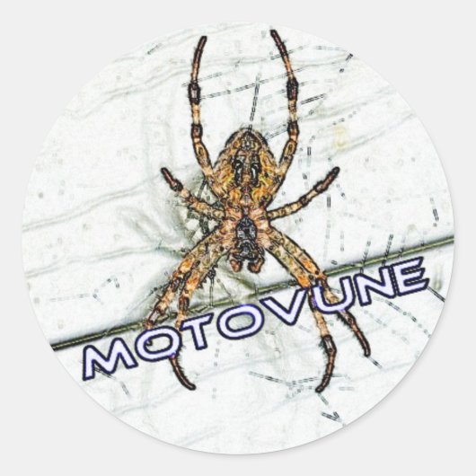 MOTOVUNE-spinkleur Ronde Sticker (Voorkant)