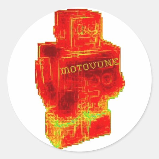 MOTOVUNE warme robot Ronde Sticker (Voorkant)