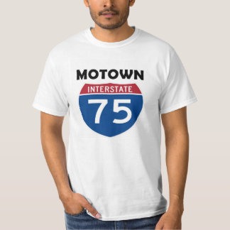Motown I-75 Road Sign Detroit Michigan T-shirt