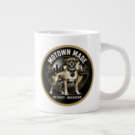 Motown Made Detroit Boxer Dog Labor & Music Pride Grote Koffiekop