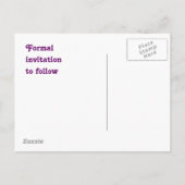 Motown Paars Aankondigingskaart (Achterkant)