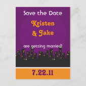 Motown Paars Aankondigingskaart (Voorkant)