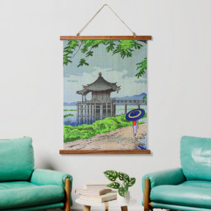 Motregen in Ukimid Fujishima Takeji jaren 1950 Hangend Wandkleed