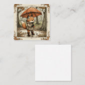 Motregen & Verrukkingen: Betoverende vossenregen Notitiekaartje (Voorkant / Achterkant)