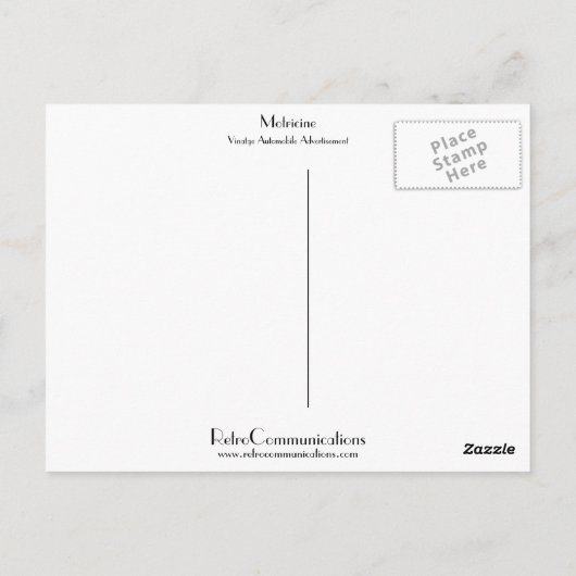 motricine briefkaart (Achterkant)