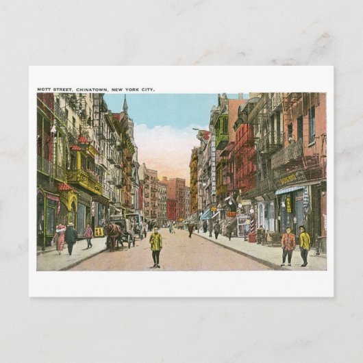 Mott Street, CHINATOWN, New York City () Briefkaart (Voorkant)