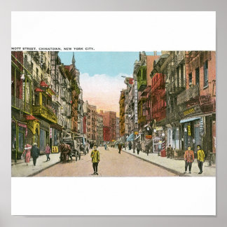 Mott Street, CHINATOWN, New York City () Poster