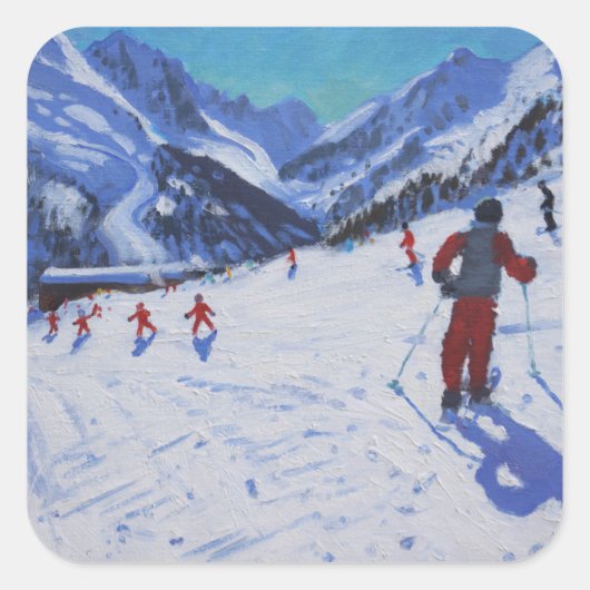 Mottaret Vierkante Sticker (Voorkant)