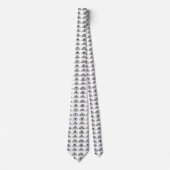 Motten in grijs, zwart en wit stropdas (Voorkant)