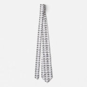 Motten in grijs, zwart en wit stropdas (Achterkant)