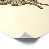 Motten - prachtige insecten geïllustreerde  kunst poster (Hoek)