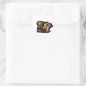 Mottenherfst Vierkante Sticker (Tas)