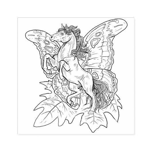 mottenscharnierend Fairy Horse Rubberstempel (Afrduk)