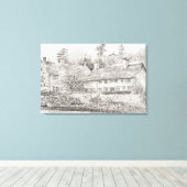 Mottistone Hall Isle of Wight UK 2008 Canvas Afdruk (Insitu (Houten vloer))