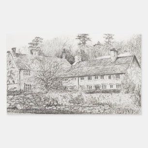 Mottistone Hall Isle of Wight UK 2008 Rechthoekige Sticker