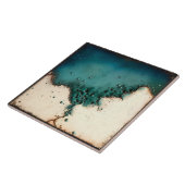 Mottled Marked Earth Tone Wall Decor Abstract Tegeltje (Zijkant)