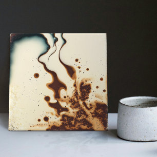 Mottled Marked Earth Tone Wall Decor Abstracte Cer Tegeltje