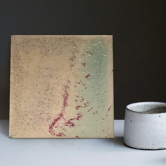 Mottled Marked Earth Tone Wall Decor Art Nouveau Tegeltje