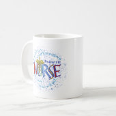 Motto kinderverpleegster koffiemok (Voorkant links)