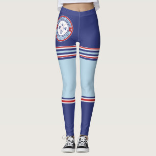 Motto monogram Nautical Logo Anchor Wheel Leggings