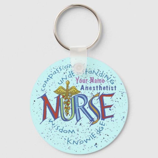 Motto Nurse Anesthetist Sleutelhanger (Voorkant)