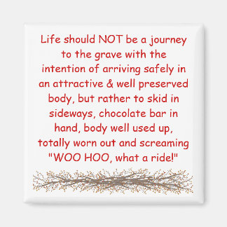 Motto om te leven door magneet