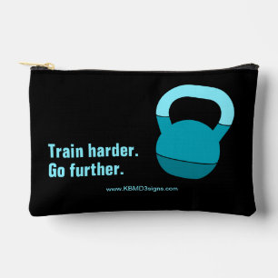 Motto Train Harder Ga Verder Elektrisch-Blauw Zwar Etui
