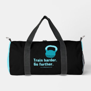Motto Train Harder Ga Verder Elektrisch-Blauw Zwar Plunjezak