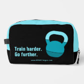 Motto Train Harder Go Further Electric-Blue Black Toilettasje (Voorkant)