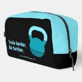 Motto Train Harder Go Further Electric-Blue Black Toilettasje (Rechterhoek)