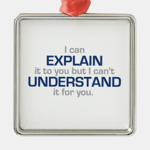 Motto van ingenieur - Wetenschapstype Metalen Ornament