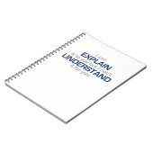 Motto van ingenieur - Wetenschapstype Notitieboek (Linkerzijde)