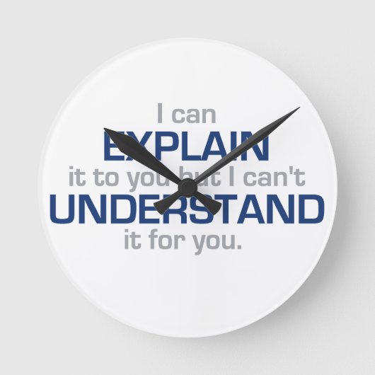 Motto van ingenieur - Wetenschapstype Ronde Klok (Voorkant)