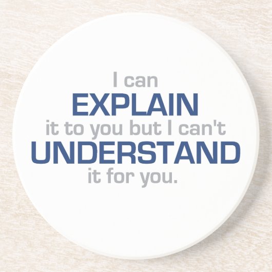 Motto van ingenieur - Wetenschapstype Zandsteen Onderzetter (Voorkant)