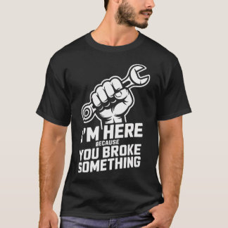 Motto voor professionele monteurs voor autowerkpla t-shirt