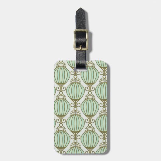 Motton Blue Pattern Bagagelabel (Voorkant verticaal)