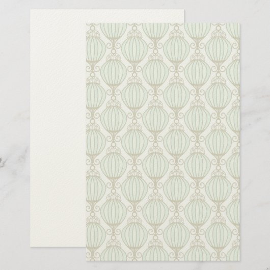 Motton Blue Pattern Briefpapier (Voorkant / Achterkant)