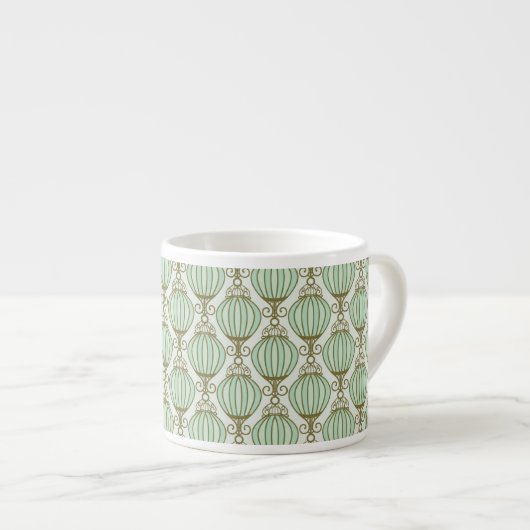 Motton Blue Pattern Espresso Kop (Voorkant rechts)
