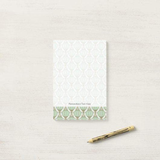 Motton Blue Pattern Post-it® Notes (Op bureau)