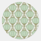 Motton Blue Pattern Ronde Sticker (Voorkant)