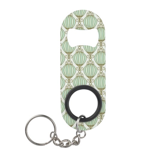 Motton Blue Pattern Sleutelhanger Flessenopener (Voorkant)