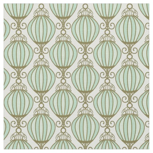 Motton Blue Pattern Stof (Close Up)